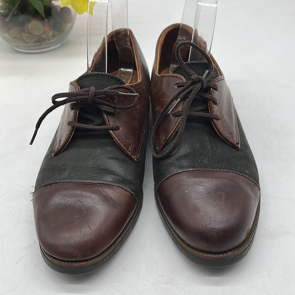 Sebago Black Brown Leather Women's Size 7.5 SNK6536H - Picture 2 of 8